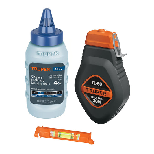 LinePro™ - Tiralineas Plastico Con Gis Y Nivel 30