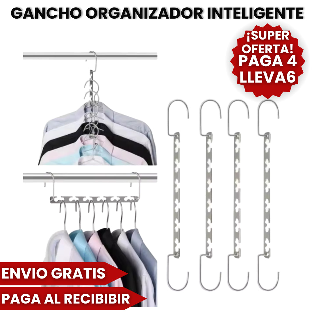MultiOrden™ Gancho Organizador Inteligente Paga 4 Lleva 6
