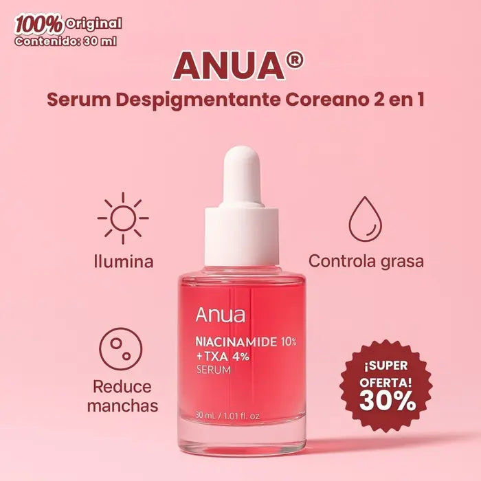 ANUA® Serum Despigmentante Coreano 2 en 1